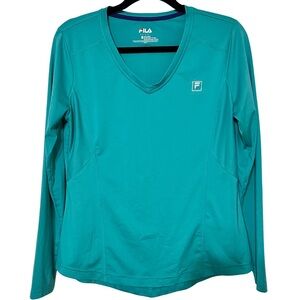 FILA Sport Aqua Long Sleeve Active Top – Size M